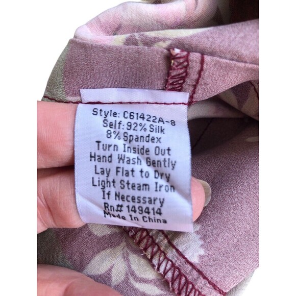 Johnny Was Silk LAURIE PRESLEY JOGGER Pants Sz XS Patchwork Floral Boho Designer - Picture 7 of 12